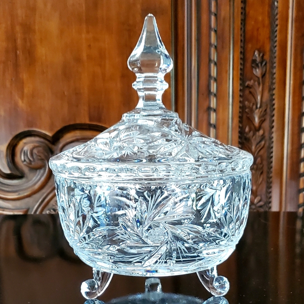 Beautiful Crystal Lidded Dish